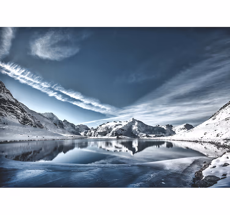 Majestetisk isbrelandskap fototapet fjell - Tenstickers