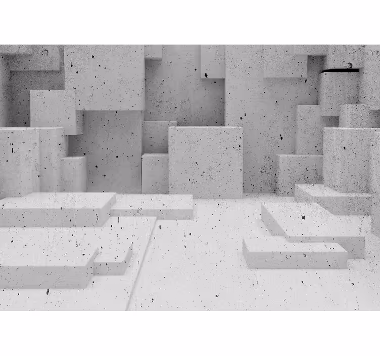 Geometrisk betongmønster Fototapet stein - Tenstickers