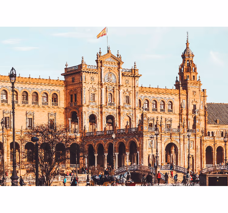 Fototapet madrid historisk spansk arkitektur - Tenstickers