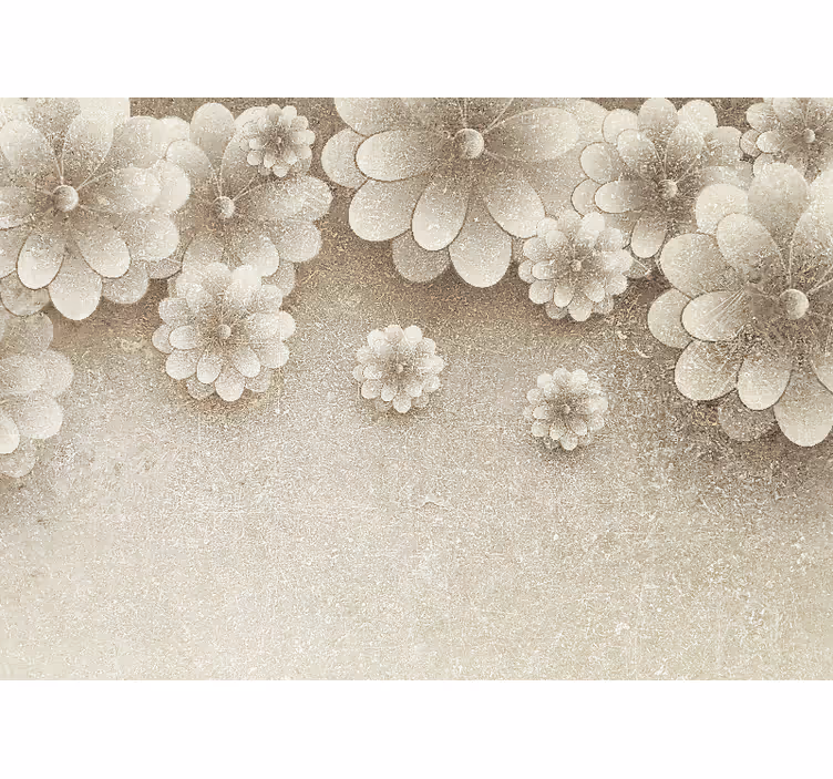 Fototapet blomster elegante blomsterelementer - Tenstickers