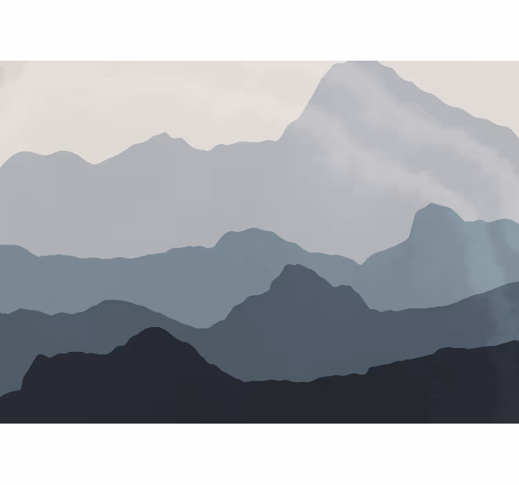 Fototapet fjell rolig fjellandskap - Tenstickers