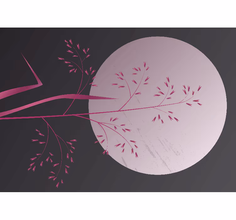 Fototapet zen miljø med rolig botanisk motiv - Tenstickers