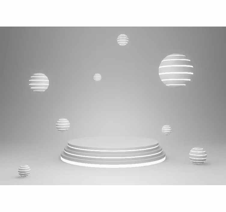 Fototapet abstrakt geometriske flytende former - Tenstickers