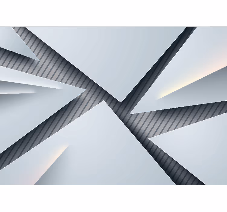 Fototapet abstrakt geometriske lagde former - Tenstickers