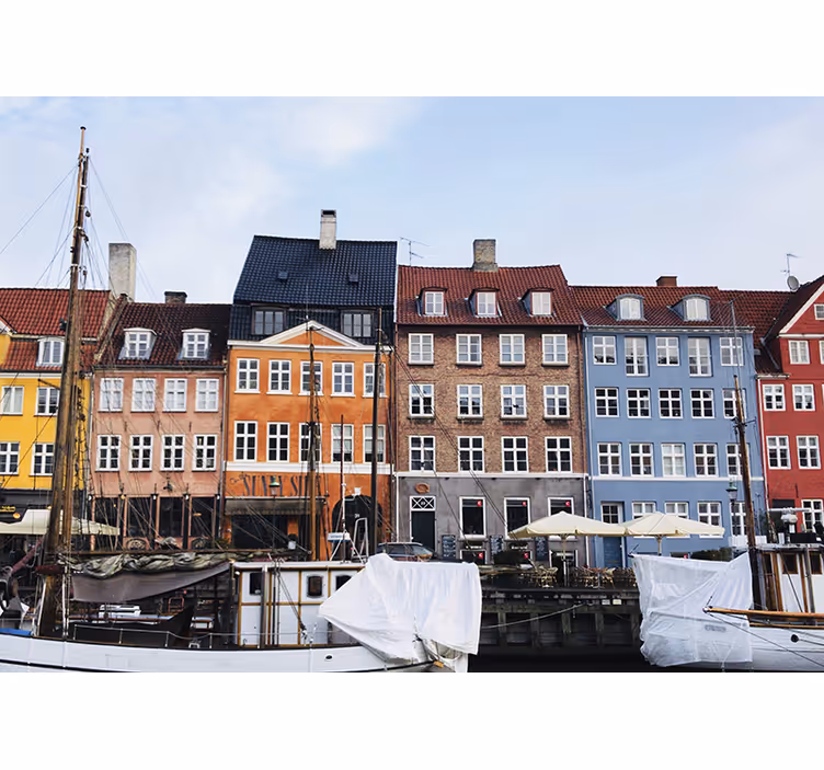 København fargerike hus fototapet byer - Tenstickers