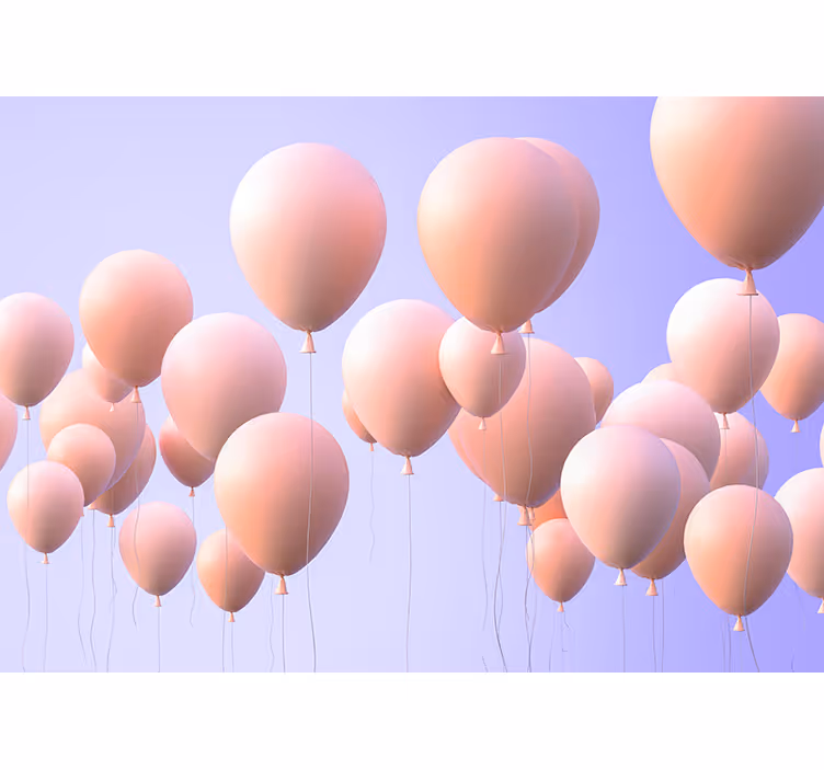 Design av ballonger fototapet spedbarn - Tenstickers