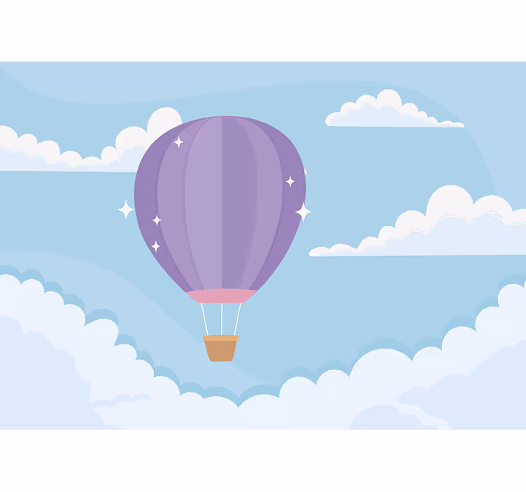 Fototapet spedbarn lekne luftballonger - Tenstickers