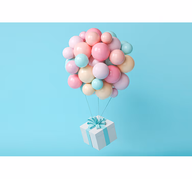 Ballonggjeng Fototapet baby - Tenstickers