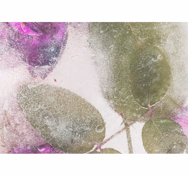 Fototapet blomster lilla blomsterelementer - Tenstickers