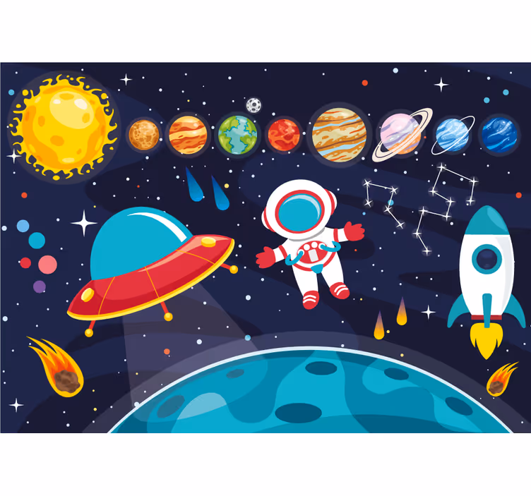 Fototapet fantasi kosmisk reise konsept - Tenstickers