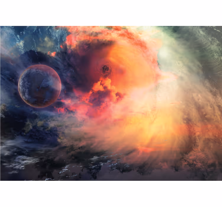 Fototapet verdensrommet kosmisk virvlende nebula - Tenstickers
