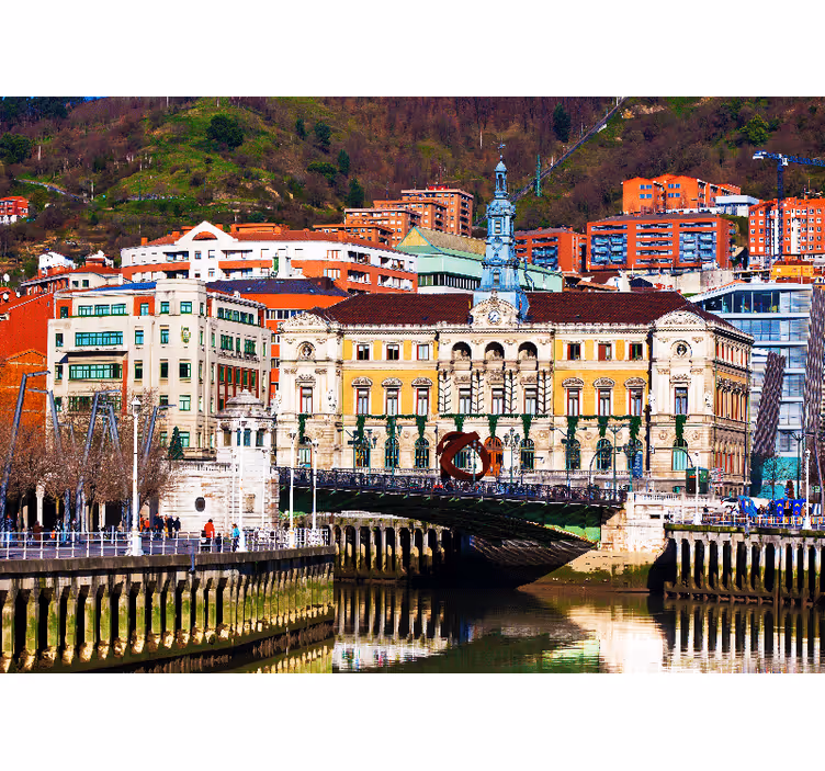 Fototapet madrid historisk bilbao-arkitektur - Tenstickers