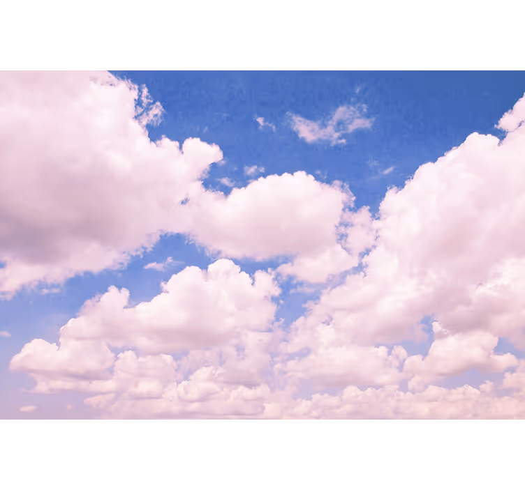 Rosa himmel med skyer fototapet natur - Tenstickers