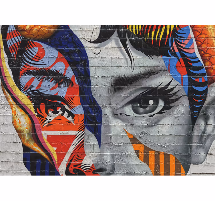 Audrey hepburn pop art graffiti fototapet urban kunst - Tenstickers