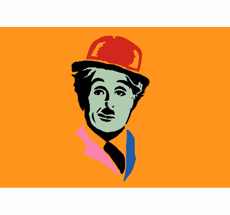 Charlie chaplin pop art fototapet urban kunst - Tenstickers