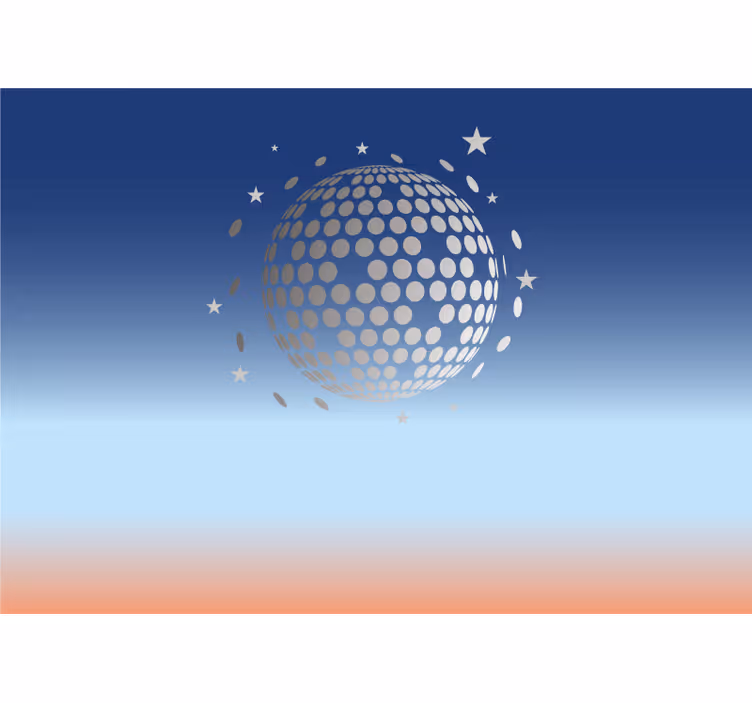 Fototapet musikk disco ball design - Tenstickers
