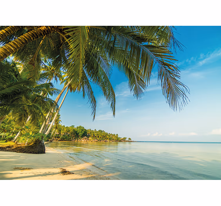 Fototapet natur rolig strandscene - Tenstickers