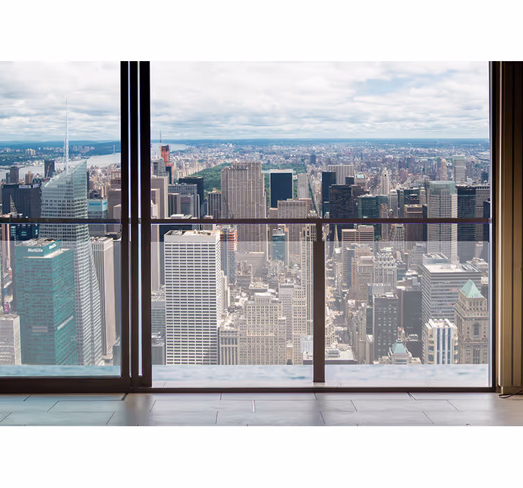 Fototapet byer new yorks skyline - Tenstickers