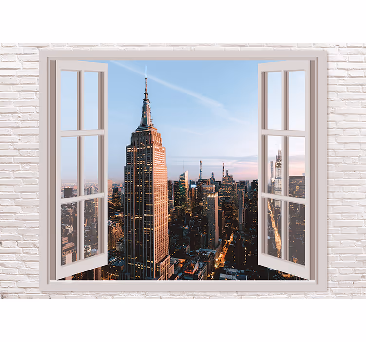 åpent vindu fototapet New York - Tenstickers