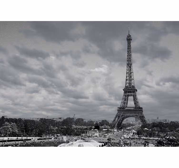 Fototapet paris eiffeltårnet utsikt - Tenstickers