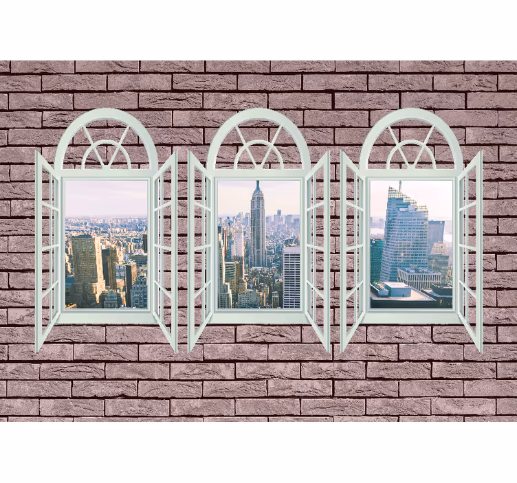 Fototapet new york bybilde utsikt - Tenstickers