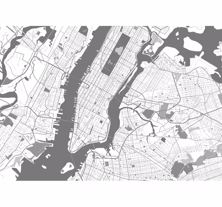 Kart over new york fototapet byer - Tenstickers