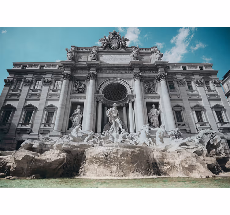 Fototapet byer trevi-fontenen monument - Tenstickers