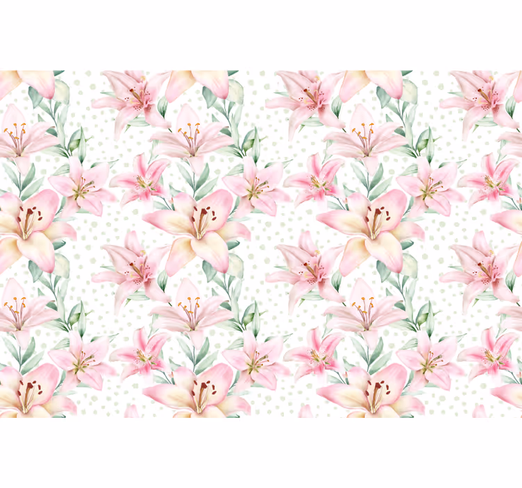 Fototapet valmue delikat lilje blomster - Tenstickers