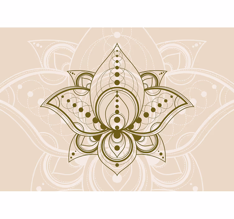 Fototapet mandalaer elegant lotusdesign - Tenstickers