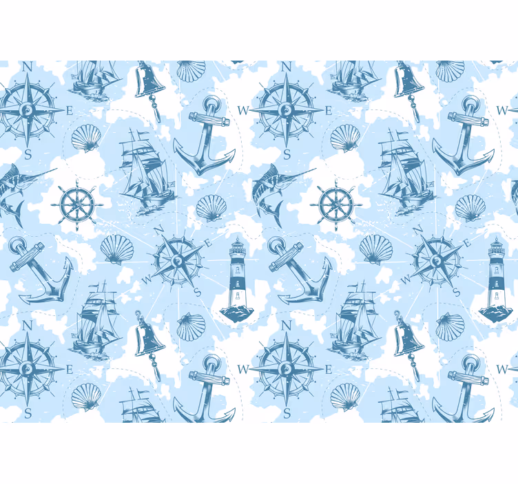 Fototapet landskap maritim eventyrelementer - Tenstickers