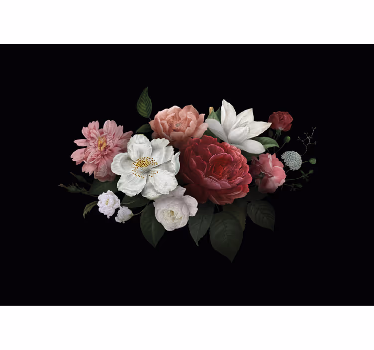 Fototapet blomster blomstrende blomsteroppsett - Tenstickers