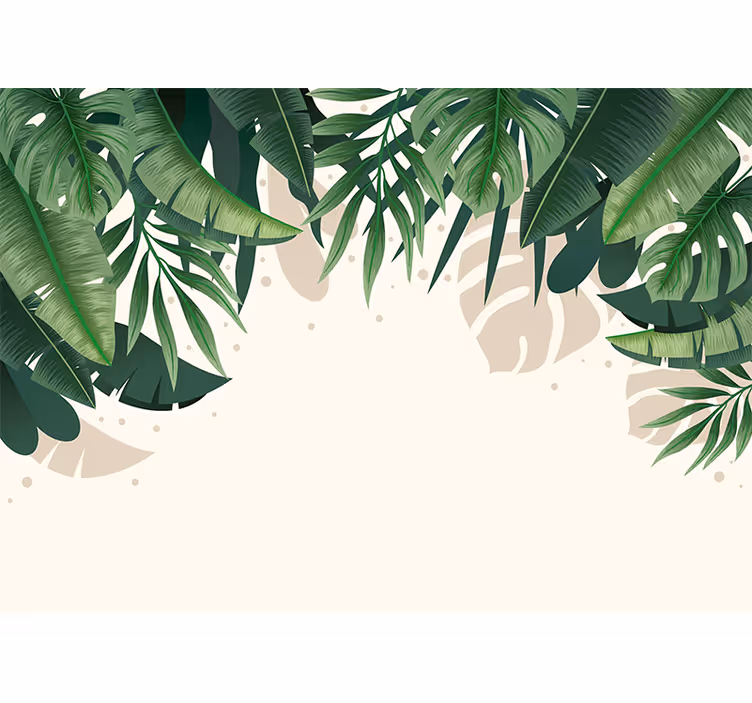 Fototapet natur tropisk bladtak - Tenstickers