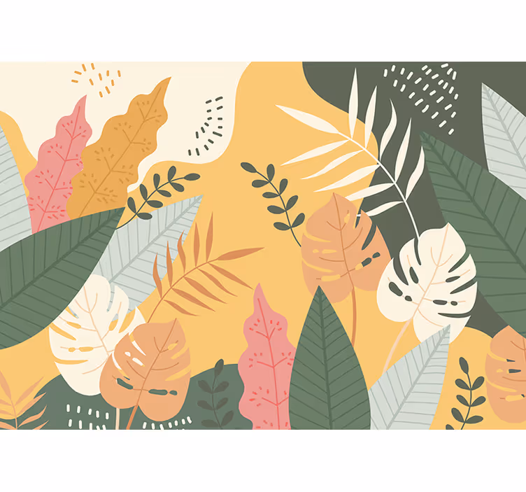 Fototapet natur frodige bladmønstre - Tenstickers