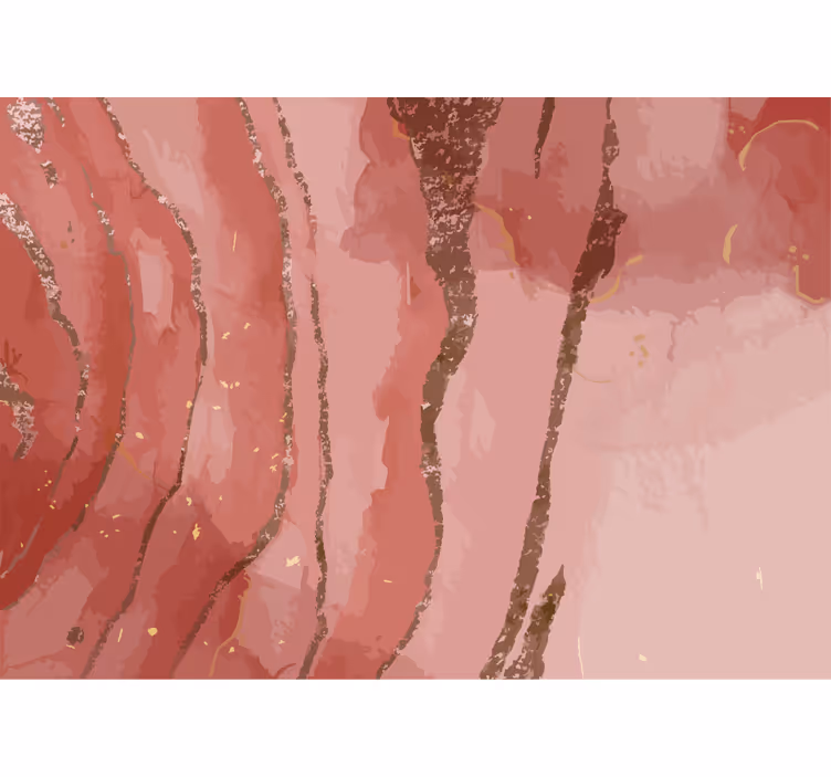 Glitrende rosa akvarell fototapet spedbarn - Tenstickers
