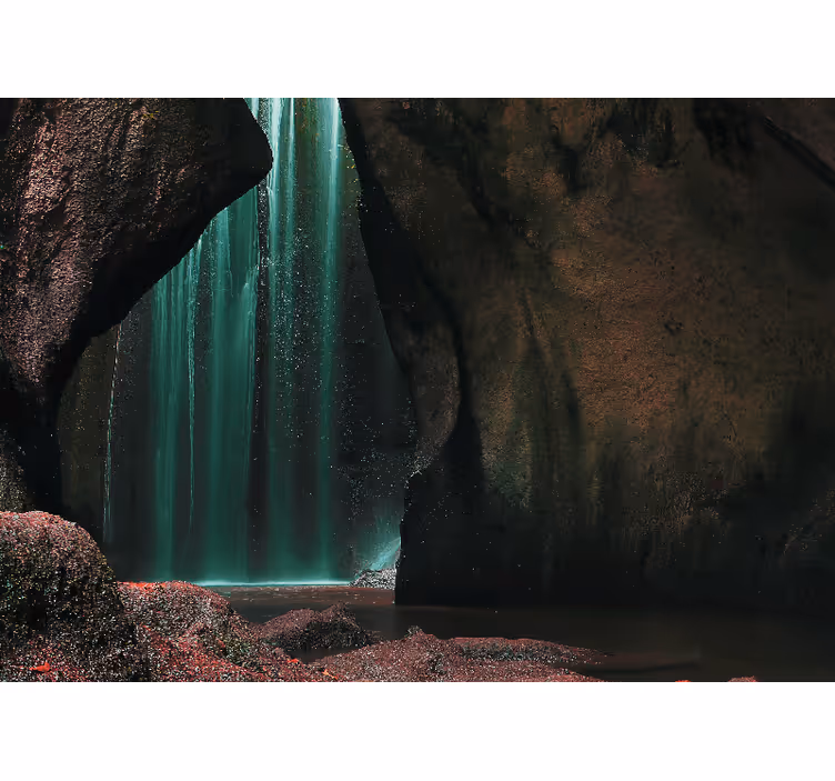 Fototapet natur tropisk fossefall scene - Tenstickers