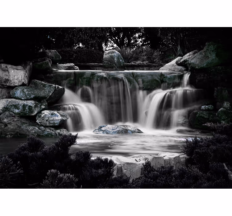 Fototapet foss rolig fossefall setting - Tenstickers