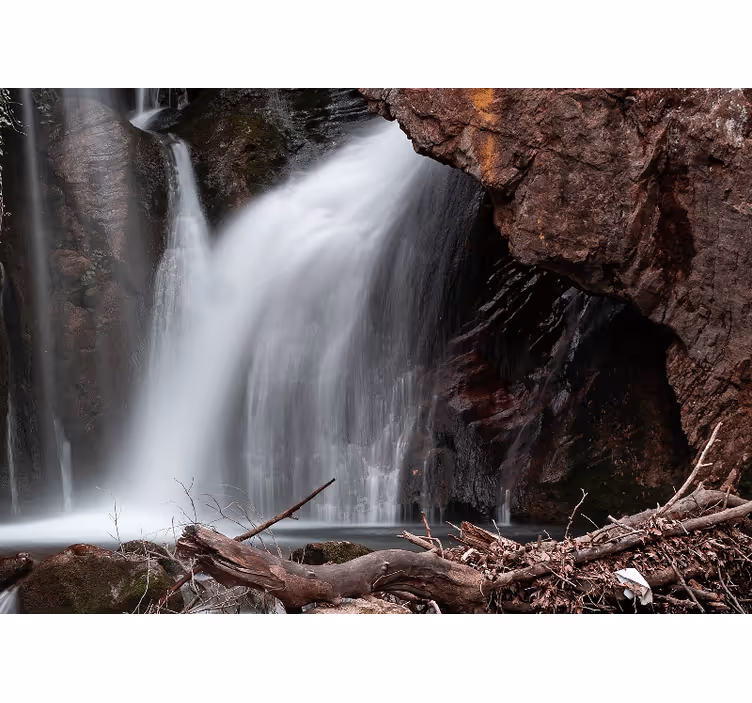 Fototapet foss storslått fossefallperspektiv - Tenstickers