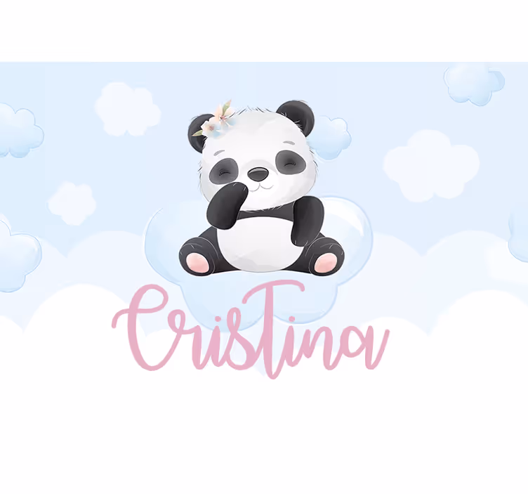 Fototapet dyr søtt panda-design - Tenstickers