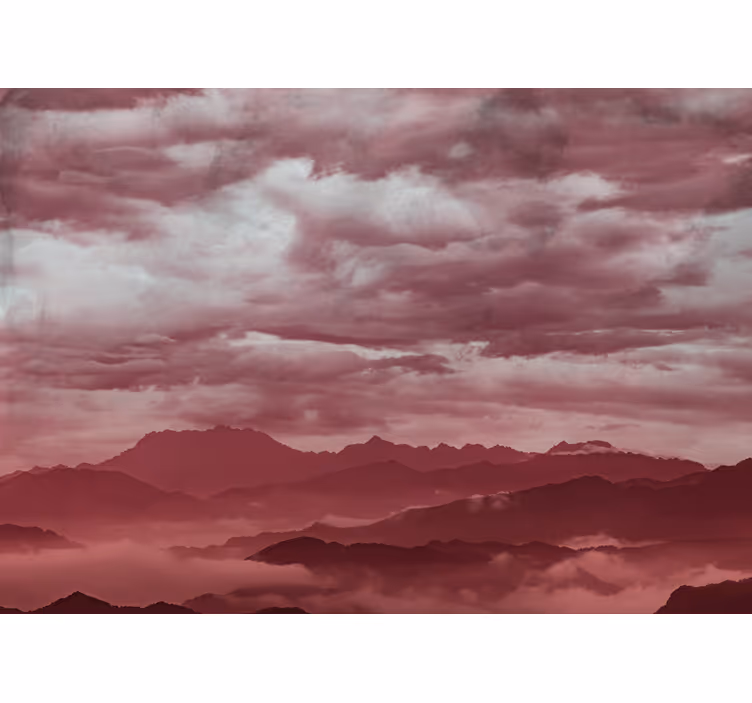 Fototapet fjell mystisk fjellandskap - Tenstickers