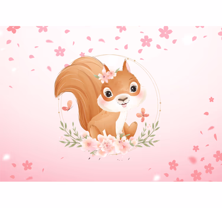 Fototapet baby ekornportrett - Tenstickers