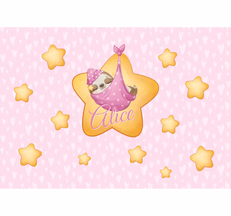Fototapet baby dovendyr i stjernene - Tenstickers