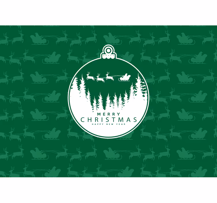 Jul fototapet gledefull vinterlandskap - Tenstickers