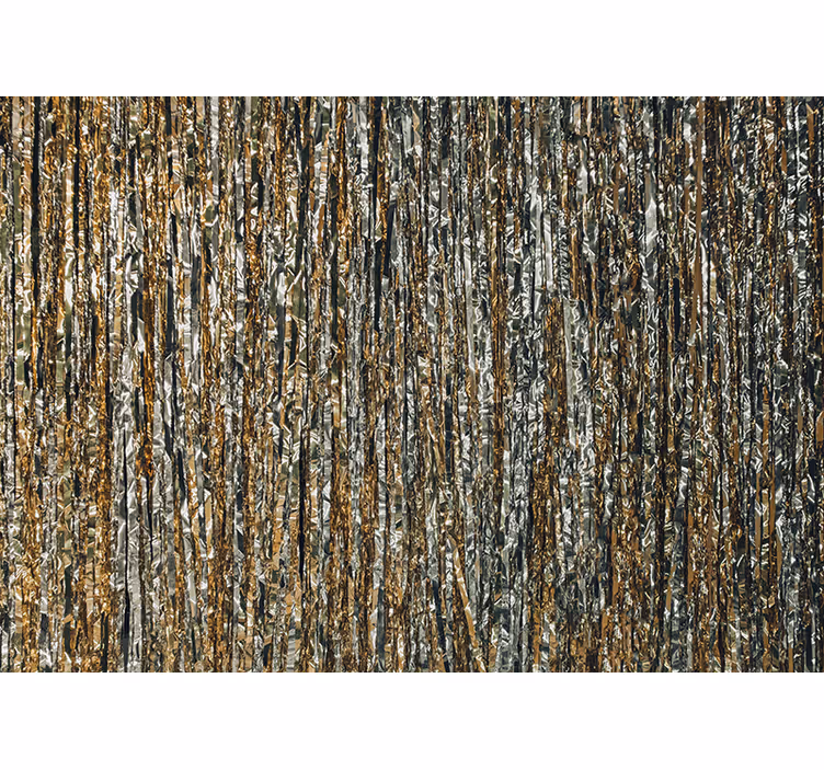 Fototapet andre teksturer og mønstre glitrende metallstriper - Tenstickers