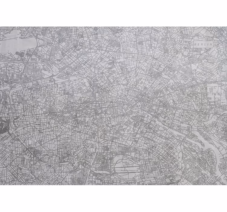 Fototapet berlin detaljert kart over berlin - Tenstickers