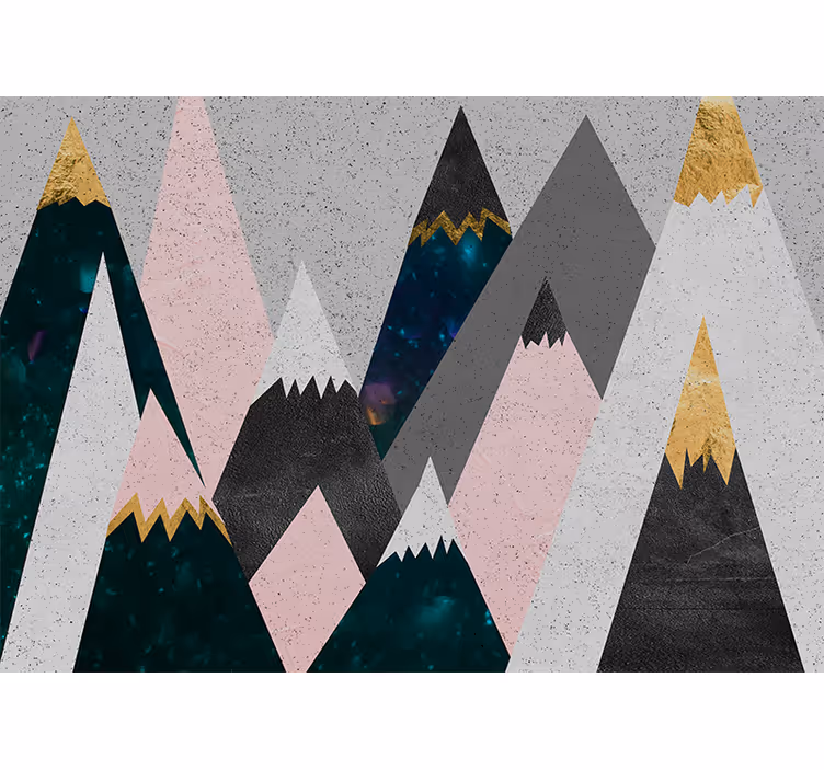 Fototapet fjell abstrakte fjelltopper - Tenstickers