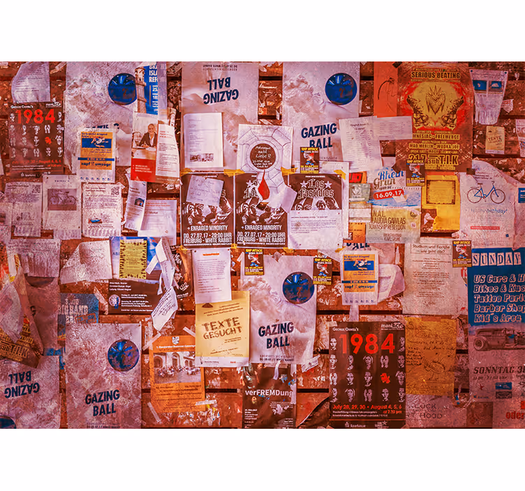 Fototapet urban kunst collageplakat - Tenstickers