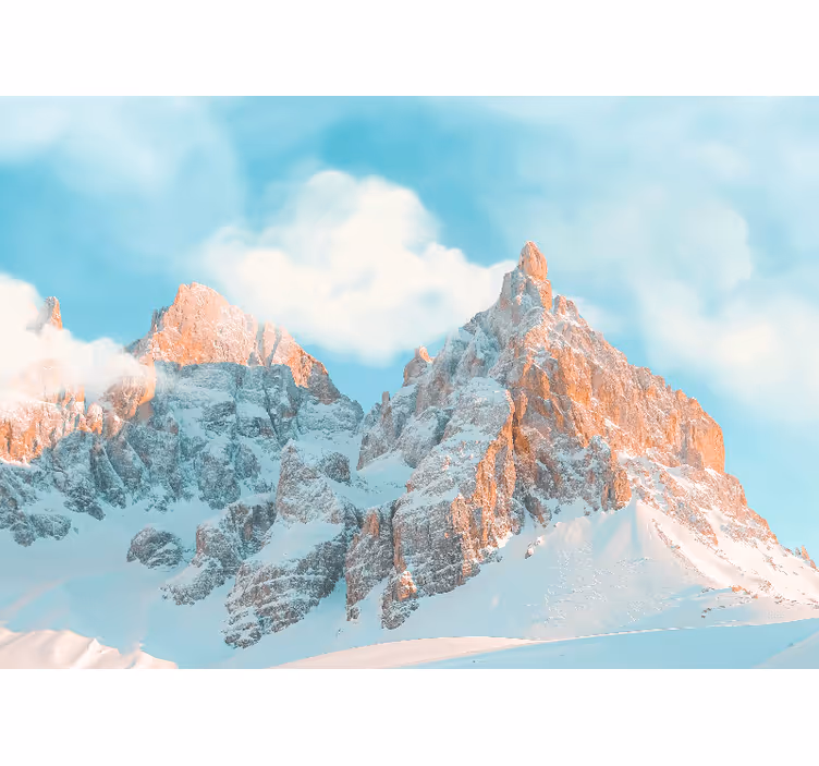 Fototapet fjell kongelige frosttopper - Tenstickers