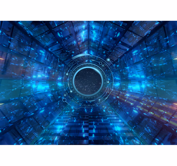 Fototapet verdensrommet 3d kosmisk portal - Tenstickers