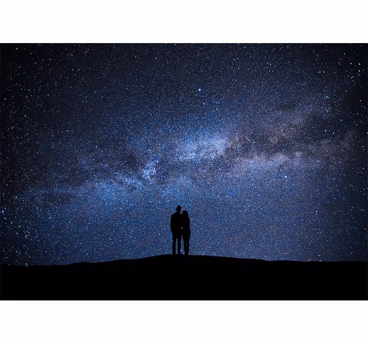 Fototapet kjærlighet stjernehimmel kjærlighet - Tenstickers