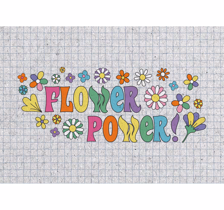 Fototapet blomster med blomsterkraftdesign - Tenstickers